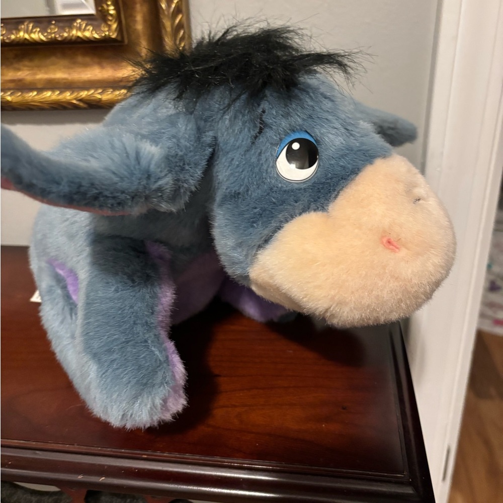 Disney Mattel 1999 Fisher Price Plush Ask me more Talking Eeyore.